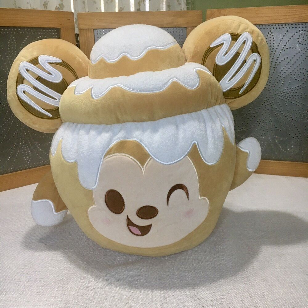 Disney Munchlings Cinnamon Bun Mickey Mouse Plush 15" XL Pillow Stuffed Toy Gift